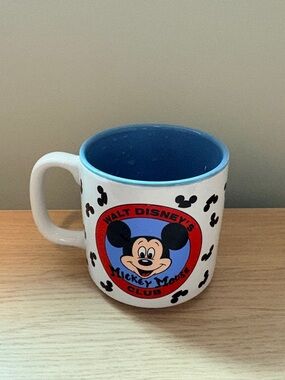 Disney White and Blue Mickey Mouse Club Ceramic Mug